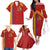 Custom Spain Football 2024 Road To The Champion Family Matching Off The Shoulder Long Sleeve Dress and Hawaiian Shirt Vamos a Espana - Wonder Print Shop