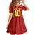 Custom Spain Football 2024 Road To The Champion Family Matching Off Shoulder Short Dress and Hawaiian Shirt Vamos a Espana - Wonder Print Shop