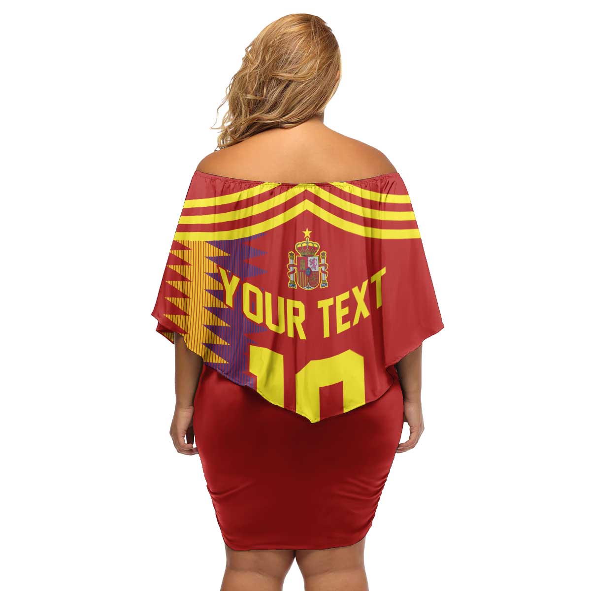 Custom Spain Football 2024 Road To The Champion Family Matching Off Shoulder Short Dress and Hawaiian Shirt Vamos a Espana - Wonder Print Shop