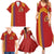 Custom Spain Football 2024 Road To The Champion Family Matching Summer Maxi Dress and Hawaiian Shirt Vamos a Espana - Wonder Print Shop