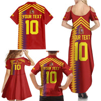 Custom Spain Football 2024 Road To The Champion Family Matching Summer Maxi Dress and Hawaiian Shirt Vamos a Espana - Wonder Print Shop