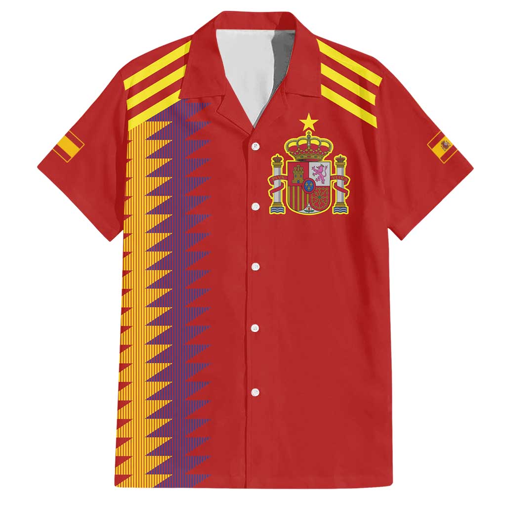 Custom Spain Football 2024 Road To The Champion Hawaiian Shirt Vamos a Espana - Wonder Print Shop