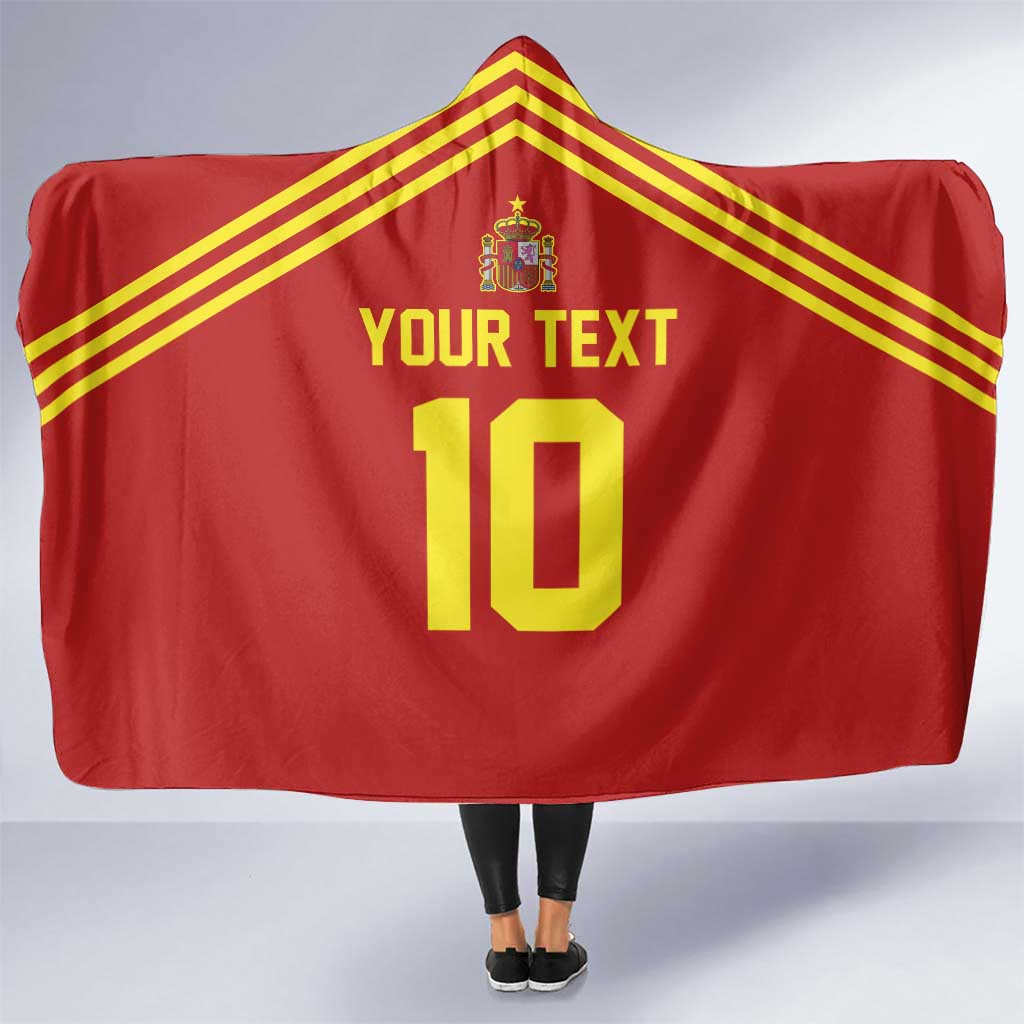 Custom Spain Football 2024 Road To The Champion Hooded Blanket Vamos a Espana
