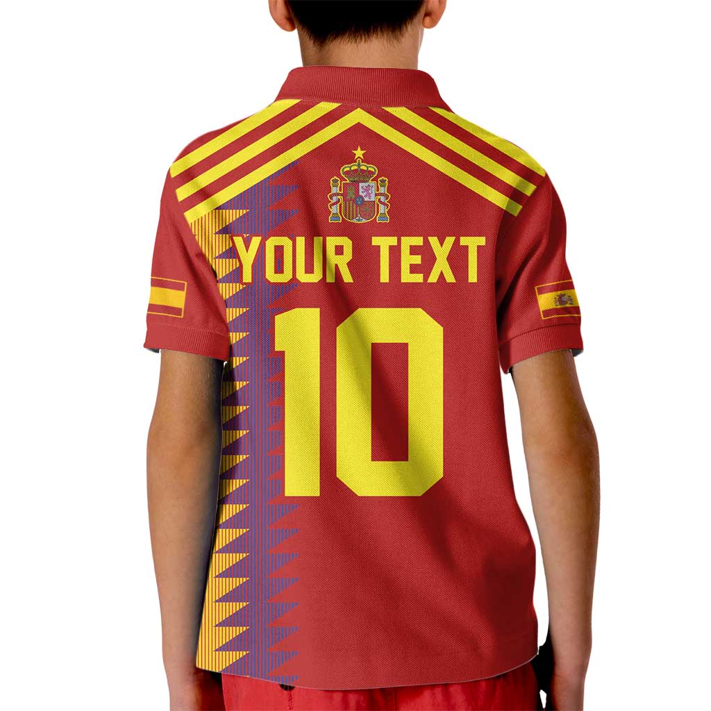 Custom Spain Football 2024 Road To The Champion Kid Polo Shirt Vamos a Espana - Wonder Print Shop