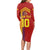 Custom Spain Football 2024 Road To The Champion Long Sleeve Bodycon Dress Vamos a Espana - Wonder Print Shop