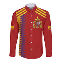 Custom Spain Football 2024 Road To The Champion Long Sleeve Button Shirt Vamos a Espana - Wonder Print Shop