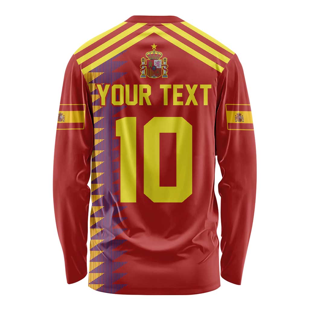 Custom Spain Football 2024 Road To The Champion Long Sleeve Shirt Vamos a Espana - Wonder Print Shop