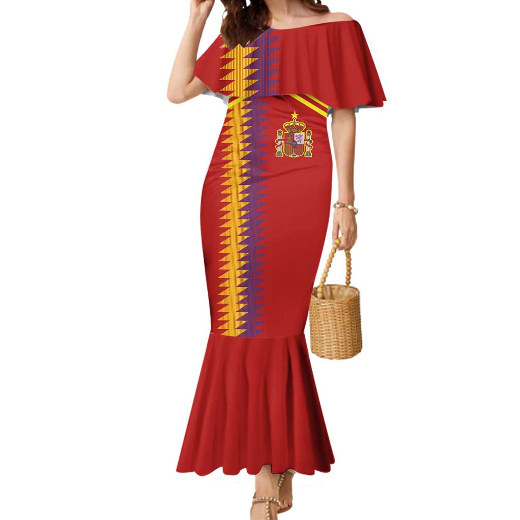 Custom Spain Football 2024 Road To The Champion Mermaid Dress Vamos a Espana - Wonder Print Shop