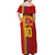 Custom Spain Football 2024 Road To The Champion Off Shoulder Maxi Dress Vamos a Espana - Wonder Print Shop