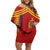 Custom Spain Football 2024 Road To The Champion Off Shoulder Short Dress Vamos a Espana - Wonder Print Shop