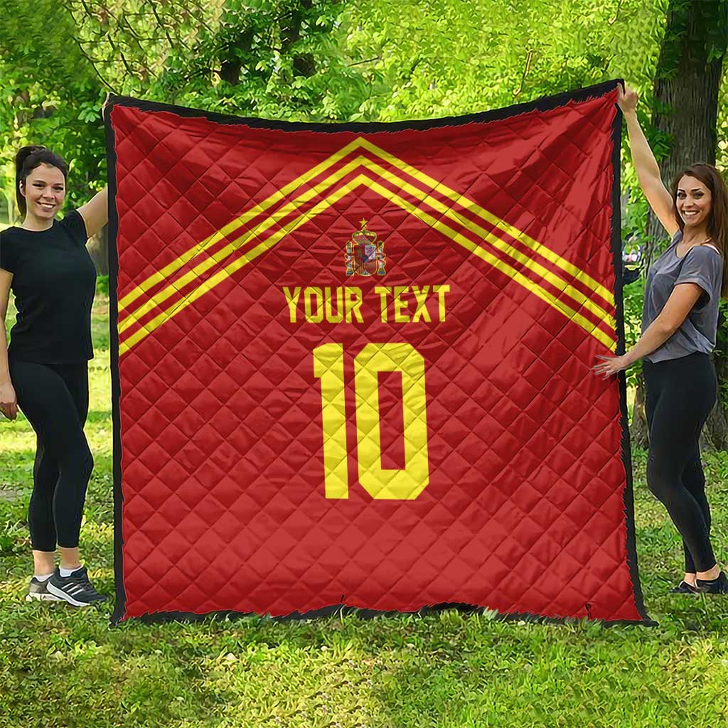 Custom Spain Football 2024 Road To The Champion Quilt Vamos a Espana - Wonder Print Shop