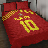 Custom Spain Football 2024 Road To The Champion Quilt Bed Set Vamos a Espana - Wonder Print Shop