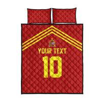 Custom Spain Football 2024 Road To The Champion Quilt Bed Set Vamos a Espana - Wonder Print Shop