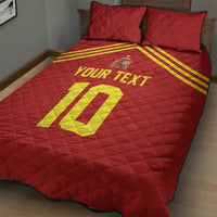 Custom Spain Football 2024 Road To The Champion Quilt Bed Set Vamos a Espana - Wonder Print Shop