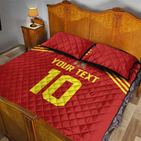 Custom Spain Football 2024 Road To The Champion Quilt Bed Set Vamos a Espana - Wonder Print Shop