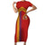 Custom Spain Football 2024 Road To The Champion Short Sleeve Bodycon Dress Vamos a Espana - Wonder Print Shop