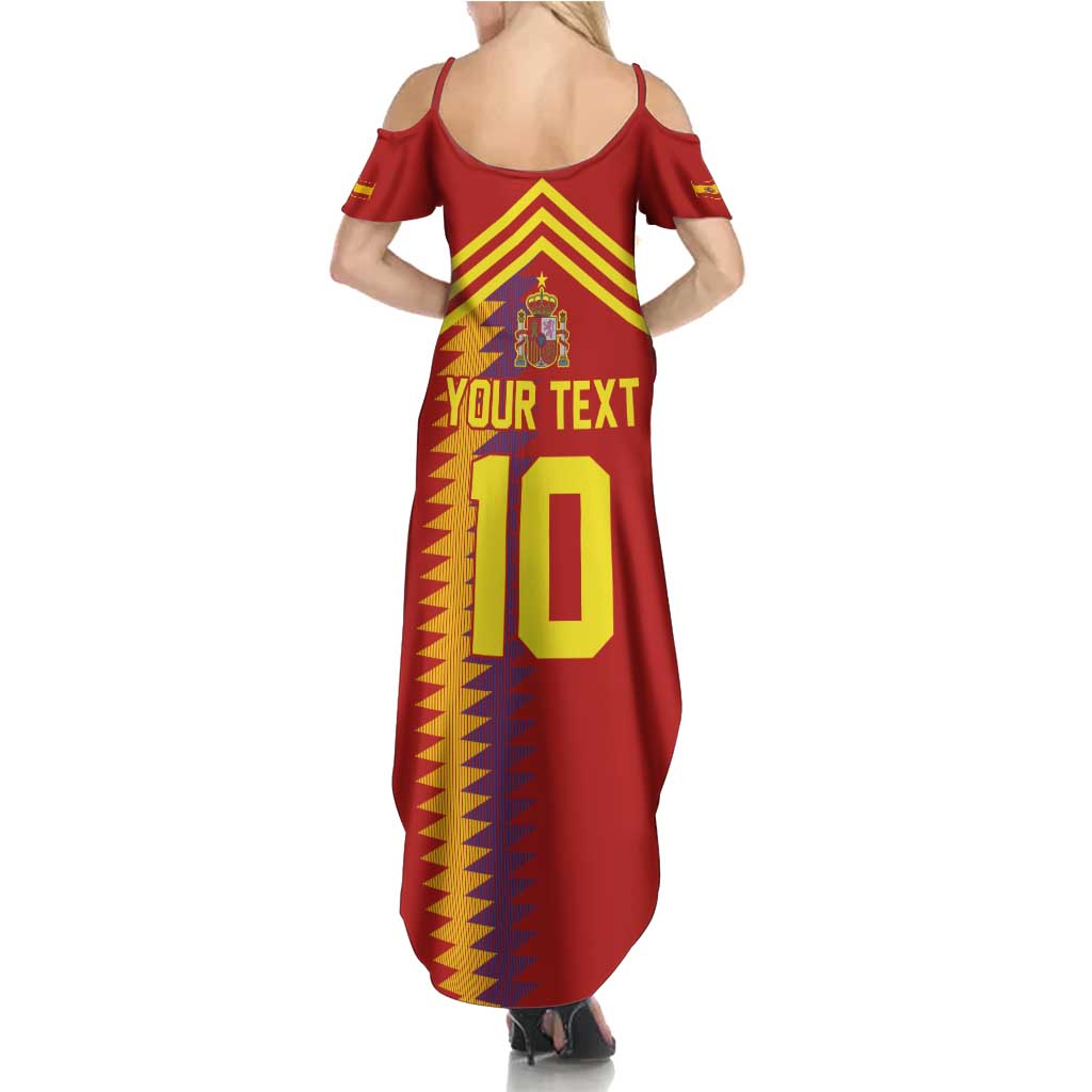 Custom Spain Football 2024 Road To The Champion Summer Maxi Dress Vamos a Espana - Wonder Print Shop