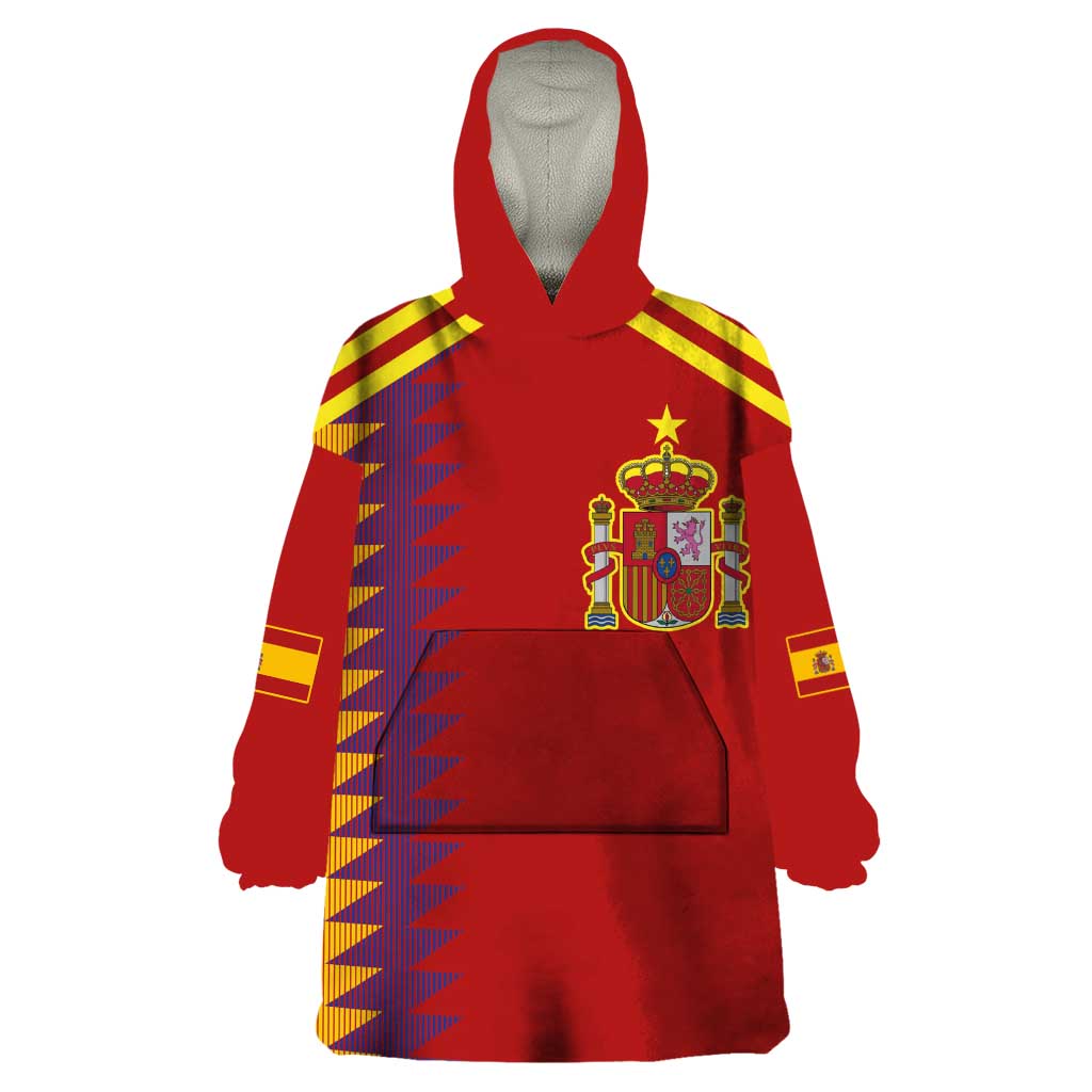 Custom Spain Football 2024 Road To The Champion Wearable Blanket Hoodie Vamos a Espana - Wonder Print Shop