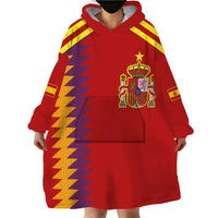 Custom Spain Football 2024 Road To The Champion Wearable Blanket Hoodie Vamos a Espana - Wonder Print Shop