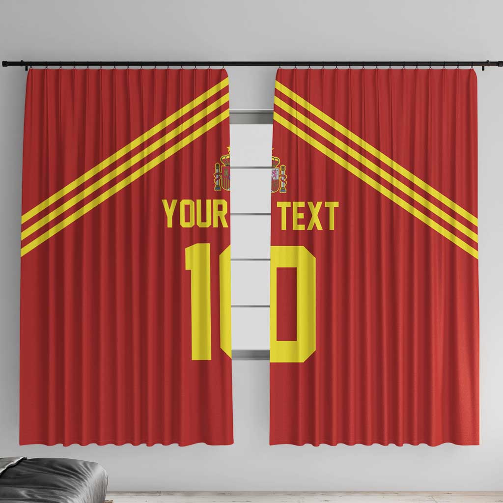 Custom Spain Football 2024 Road To The Champion Window Curtain Vamos a Espana - Wonder Print Shop
