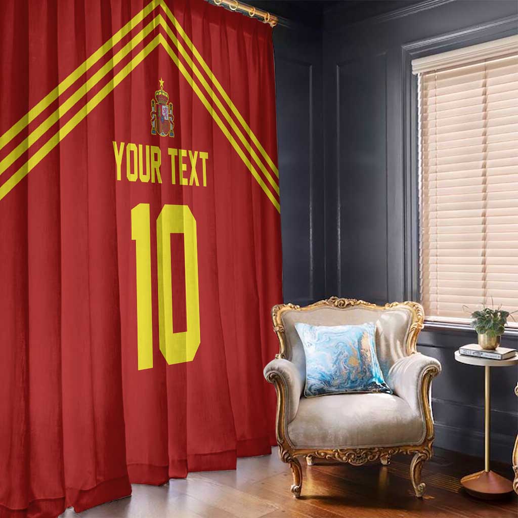 Custom Spain Football 2024 Road To The Champion Window Curtain Vamos a Espana - Wonder Print Shop