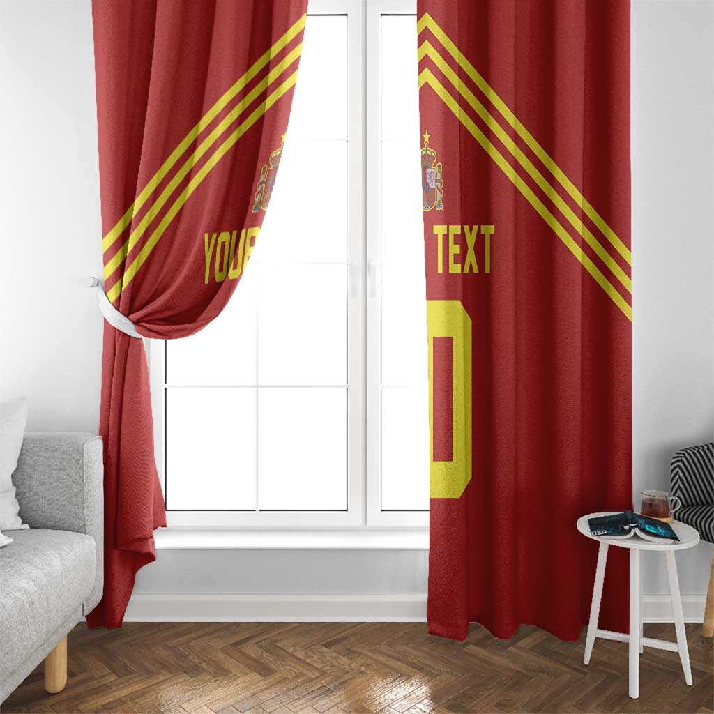 Custom Spain Football 2024 Road To The Champion Window Curtain Vamos a Espana - Wonder Print Shop