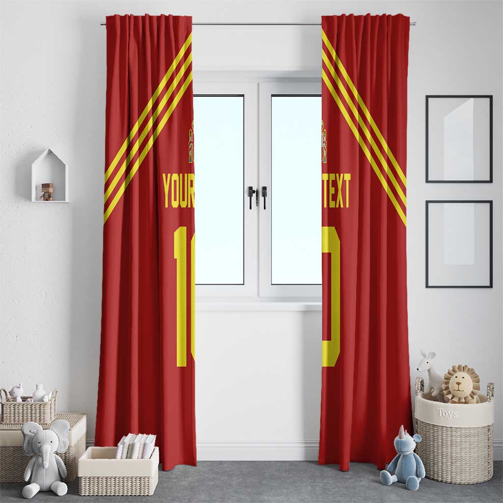 Custom Spain Football 2024 Road To The Champion Window Curtain Vamos a Espana - Wonder Print Shop