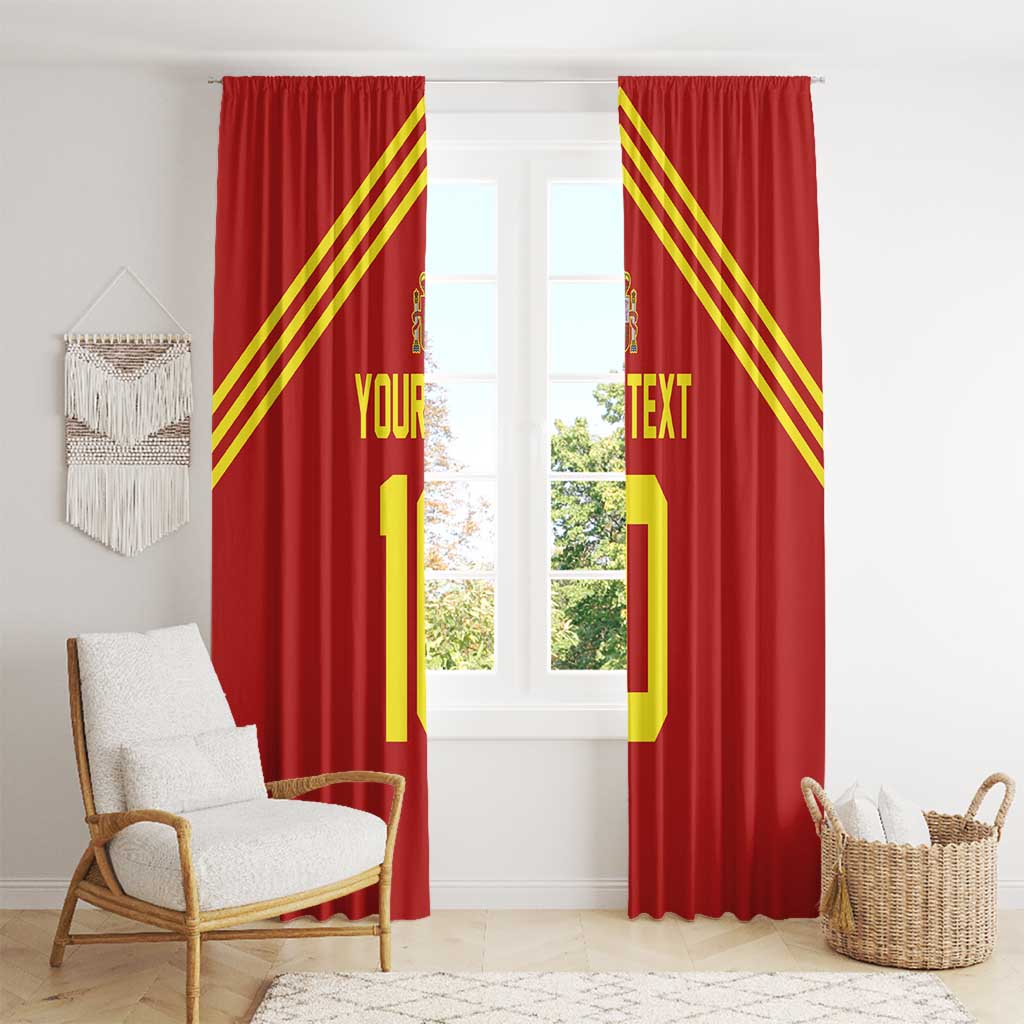 Custom Spain Football 2024 Road To The Champion Window Curtain Vamos a Espana - Wonder Print Shop