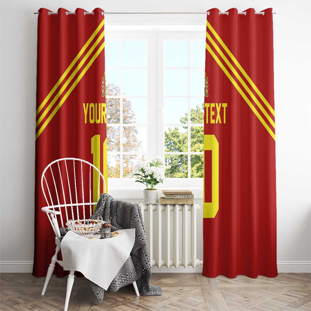 Custom Spain Football 2024 Road To The Champion Window Curtain Vamos a Espana - Wonder Print Shop