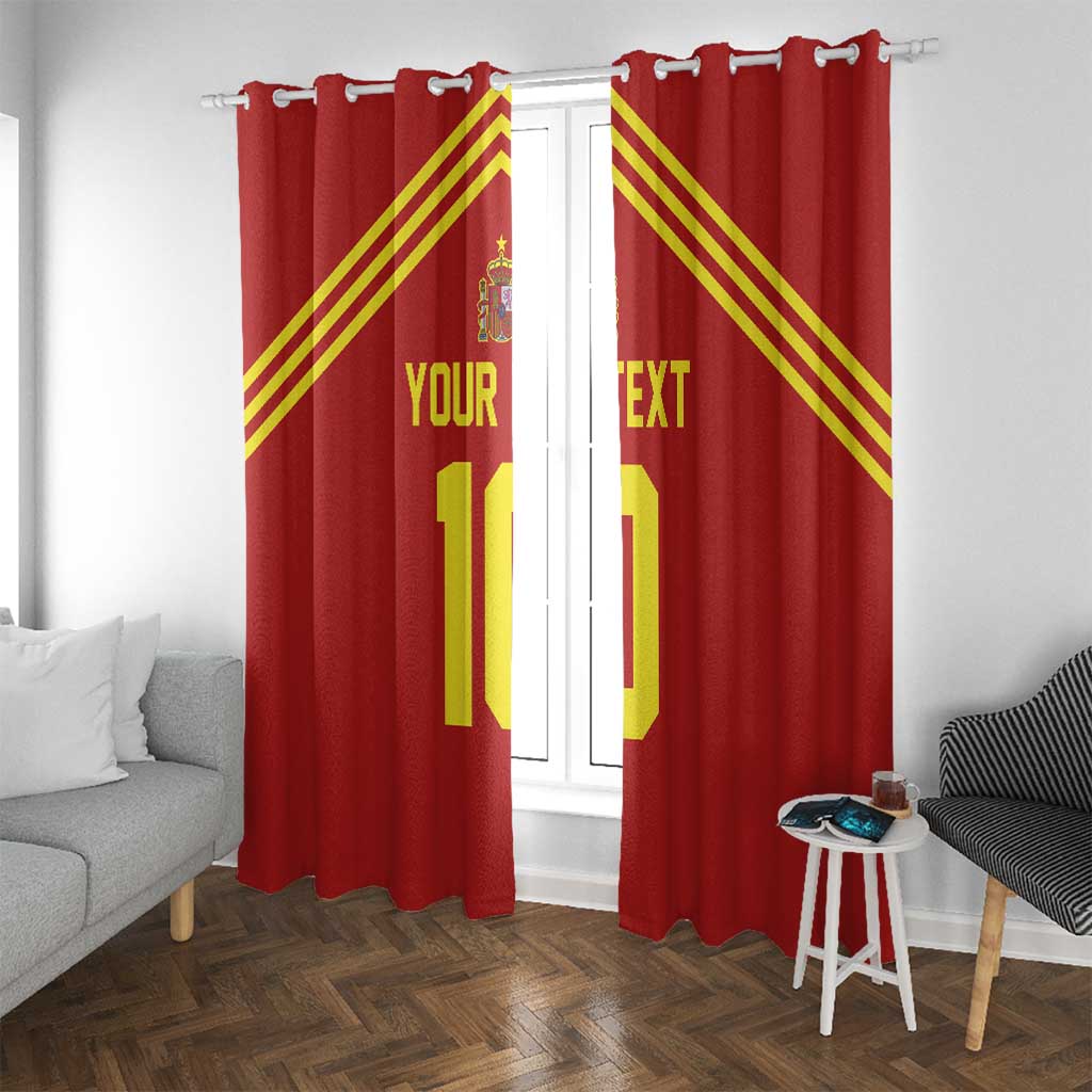 Custom Spain Football 2024 Road To The Champion Window Curtain Vamos a Espana - Wonder Print Shop