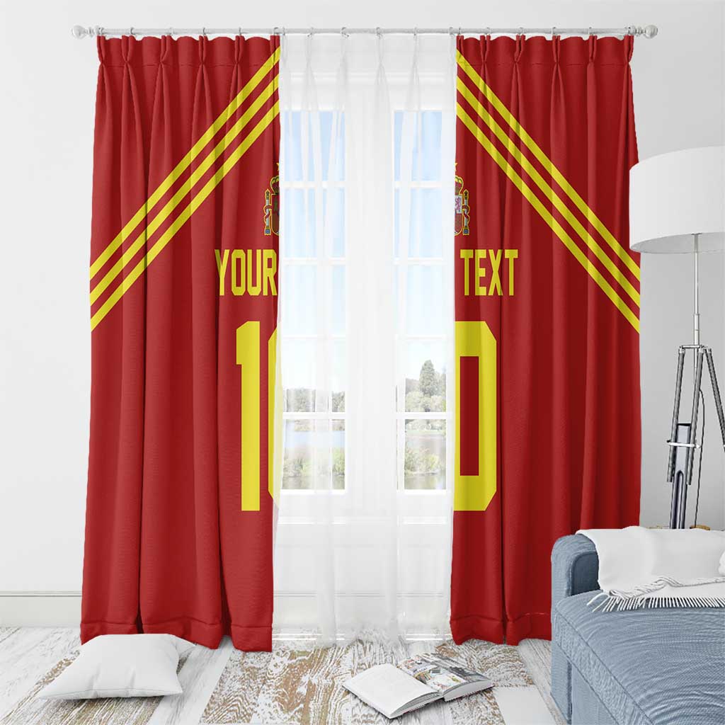 Custom Spain Football 2024 Road To The Champion Window Curtain Vamos a Espana - Wonder Print Shop