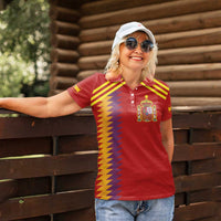 Custom Spain Football 2024 Road To The Champion Women Polo Shirt Vamos a Espana - Wonder Print Shop