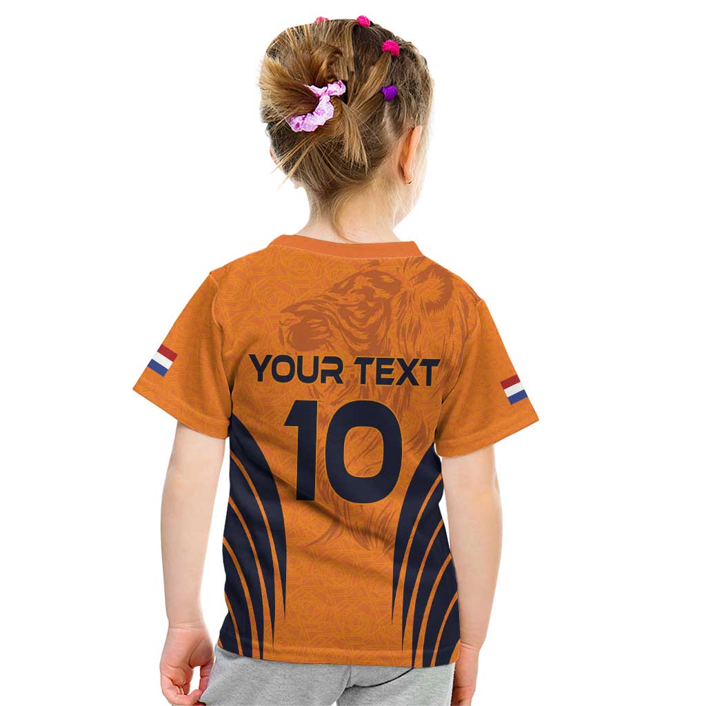Custom Netherlands Football 2024 Road To The Champion Kid T Shirt - Wonder Print Shop