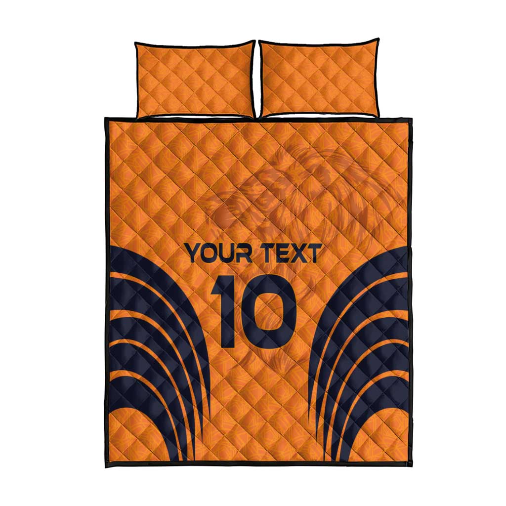 Custom Netherlands Football 2024 Road To The Champion Quilt Bed Set - Wonder Print Shop