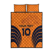 Custom Netherlands Football 2024 Road To The Champion Quilt Bed Set - Wonder Print Shop