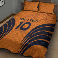 Custom Netherlands Football 2024 Road To The Champion Quilt Bed Set - Wonder Print Shop