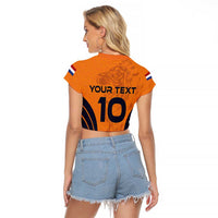 Custom Netherlands Football 2024 Road To The Champion Raglan Cropped T Shirt - Wonder Print Shop