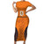 Custom Netherlands Football 2024 Road To The Champion Short Sleeve Bodycon Dress - Wonder Print Shop
