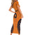 Custom Netherlands Football 2024 Road To The Champion Short Sleeve Bodycon Dress - Wonder Print Shop