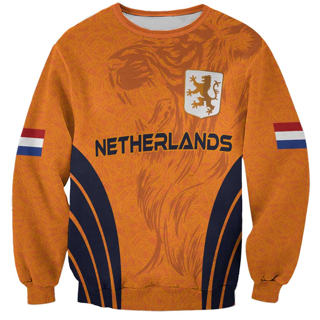 Custom Netherlands Football 2024 Road To The Champion Sweatshirt - Wonder Print Shop