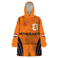 Custom Netherlands Football 2024 Road To The Champion Wearable Blanket Hoodie - Wonder Print Shop