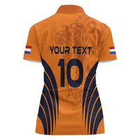 Custom Netherlands Football 2024 Road To The Champion Women Polo Shirt - Wonder Print Shop