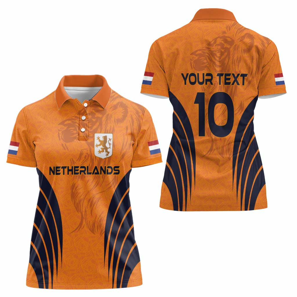 Custom Netherlands Football 2024 Road To The Champion Women Polo Shirt - Wonder Print Shop