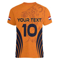 Custom Netherlands Football 2024 Road To The Champion Women V-Neck T-Shirt - Wonder Print Shop