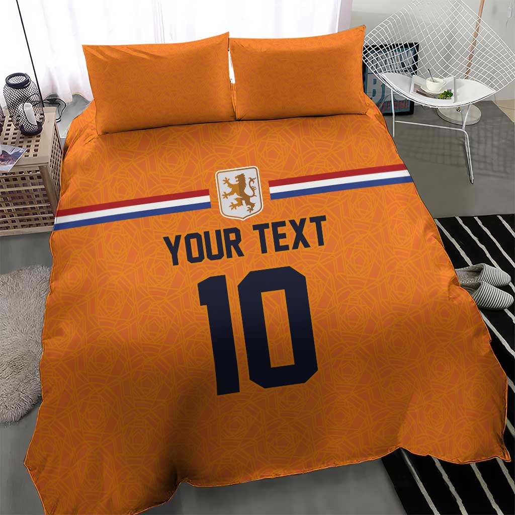 Custom Netherlands Football 2024 Road To The Champion Bedding Set Oranje Holland Clockwork Orange The Flying Home Color - Wonder Print Shop