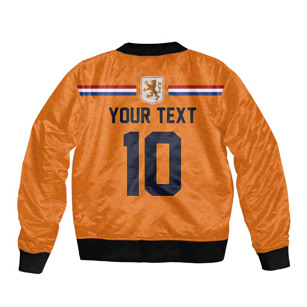 Custom Netherlands Football 2024 Road To The Champion Bomber Jacket Oranje Holland Clockwork Orange The Flying Home Color - Wonder Print Shop