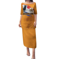 Custom Netherlands Football 2024 Road To The Champion Family Matching Puletasi and Hawaiian Shirt Oranje Holland Clockwork Orange The Flying Home Color - Wonder Print Shop
