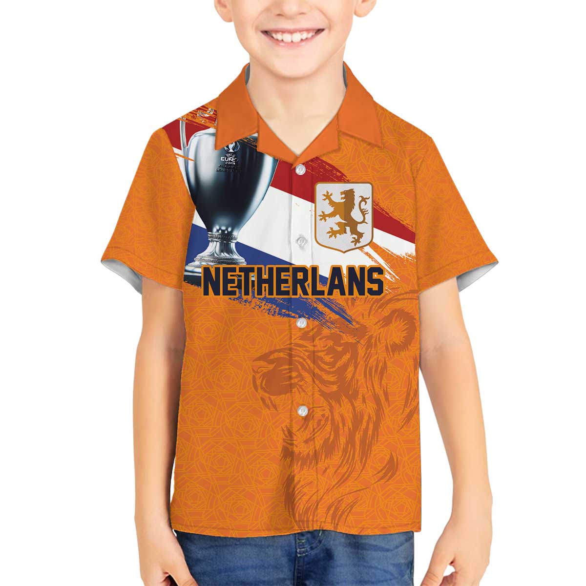 Custom Netherlands Football 2024 Road To The Champion Family Matching Puletasi and Hawaiian Shirt Oranje Holland Clockwork Orange The Flying Home Color - Wonder Print Shop