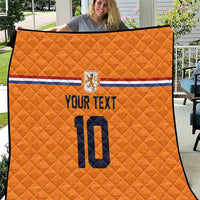 Custom Netherlands Football 2024 Road To The Champion Quilt Oranje Holland Clockwork Orange The Flying Home Color - Wonder Print Shop