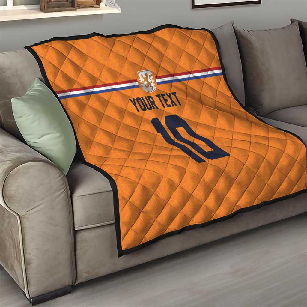 Custom Netherlands Football 2024 Road To The Champion Quilt Oranje Holland Clockwork Orange The Flying Home Color - Wonder Print Shop
